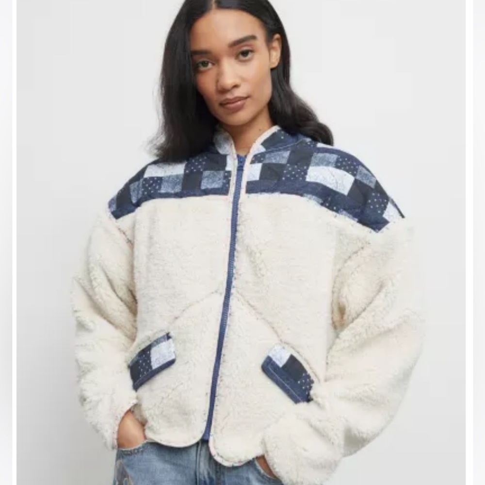 Uo Mika Fleece Patchwork Jacket - image 5